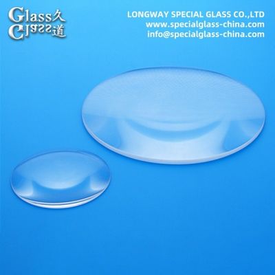 Lentilles de verre borosilicate optique Pyrex personnalisées pour lentilles de lampe de poche
