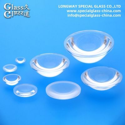 Lentilles de couverture optique en verre borosilicate à LED