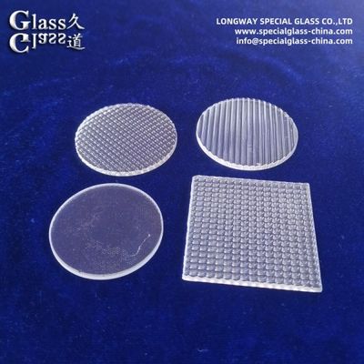 Lentilles d'éclairage en verre borosilicate durable pour appareils d'éclairage industriel